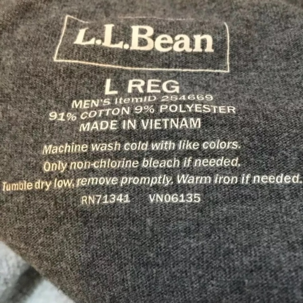 LL Bean Men’s Thick Sweatpants Gray Large